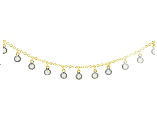 Freida Rothman Signature Charm Short Necklace - Gold / Black - Gabrielle's Biloxi