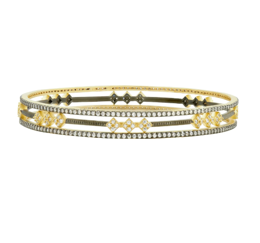 Freida Rothman Rose D'or 3-Stack Slide Bangles - Gabrielle's Biloxi