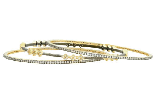 Freida Rothman Rose D'or 3-Stack Slide Bangles - Gabrielle's Biloxi