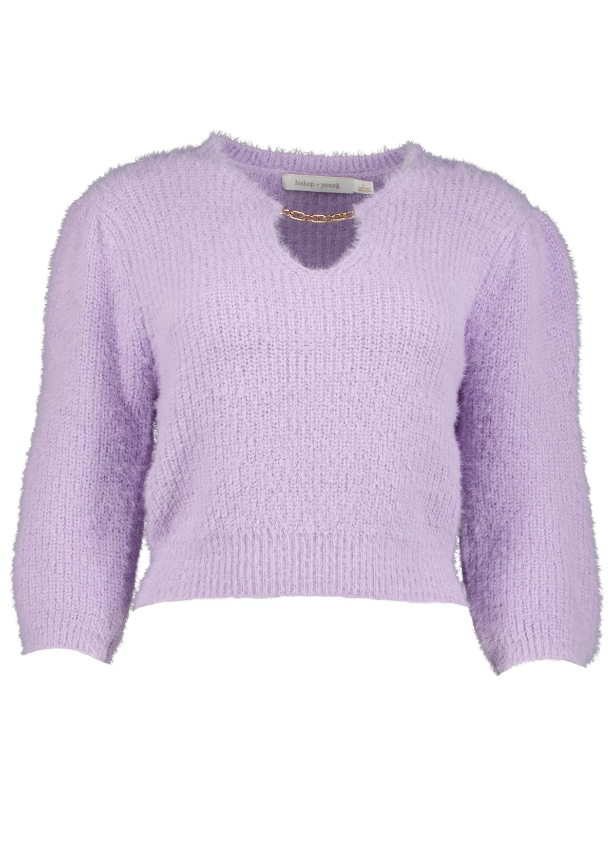 Bishop + Young Anise Cut Out Sweater - Lilac - Gabrielle's Biloxi