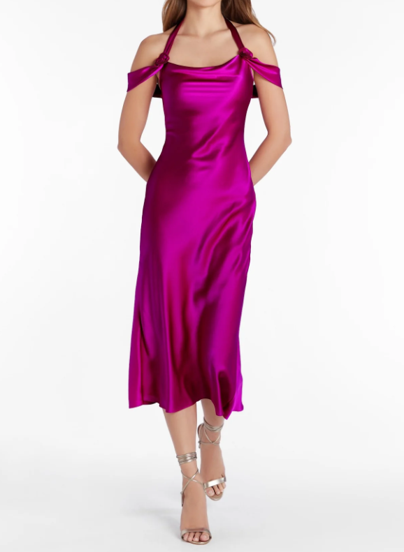 Amanda Uprichard Serenade Silk Dress - New Orchid - Gabrielle's Biloxi