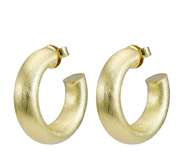 Sheila Fajl Small Chantal Hoops - Brushed Gold - Gabrielle's Biloxi