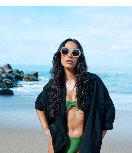 I-Sea Joni - Vanilla/Brown Polarized Lens - Gabrielle's Biloxi
