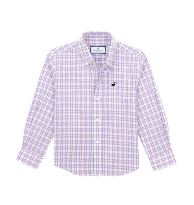 Properly Tied Boys Seasonal Sportshirt - Beach Plum - Gabrielle's Biloxi