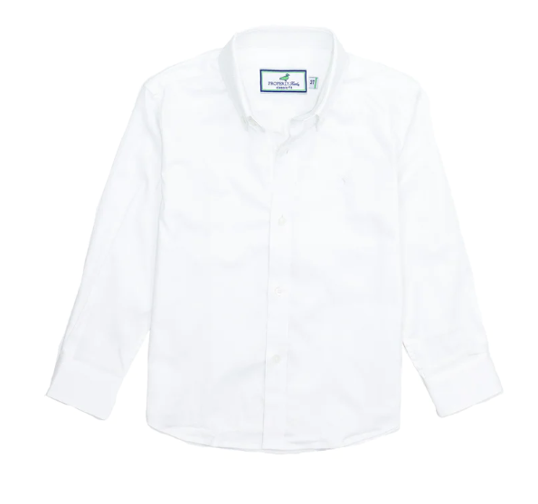 Properly Tied Boys Park Avenue Dress Shirt - White - Gabrielle's Biloxi