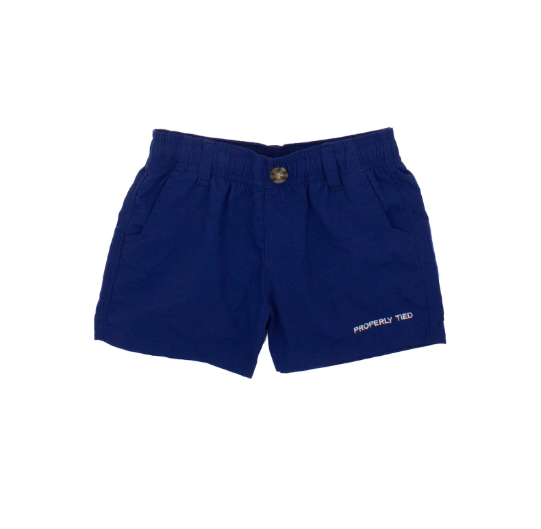 Properly Tied Boys Mallard Short - Marine Navy - Gabrielle's Biloxi