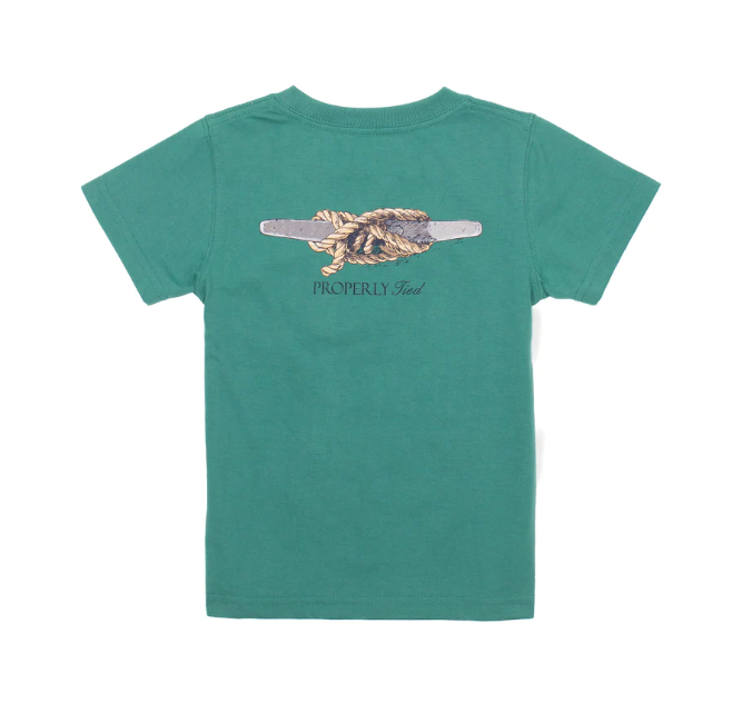Properly Tied Boys Tied Off SS - Teal - Gabrielle's Biloxi