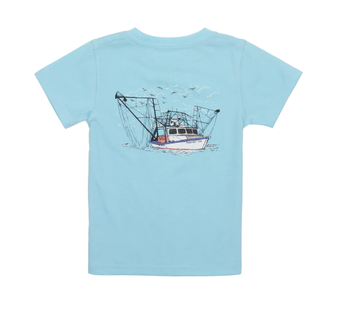 Properly Tied Boys Shrimp Boat SS - Powder Blue - Gabrielle's Biloxi