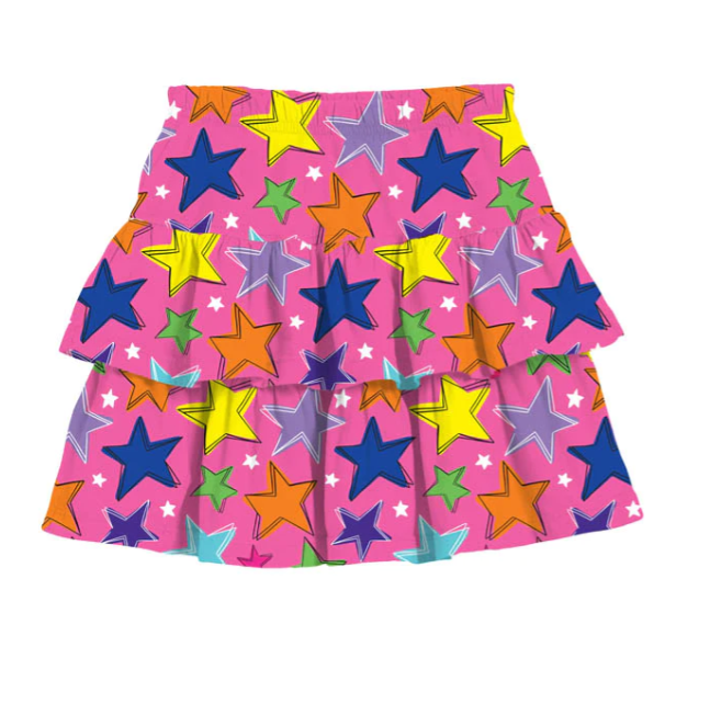 Girls Ruffle Tennis Skort - Bright Stars - Gabrielle's Biloxi