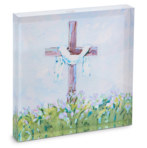 Easter Cross Acrylic Block - Gabrielle's Biloxi