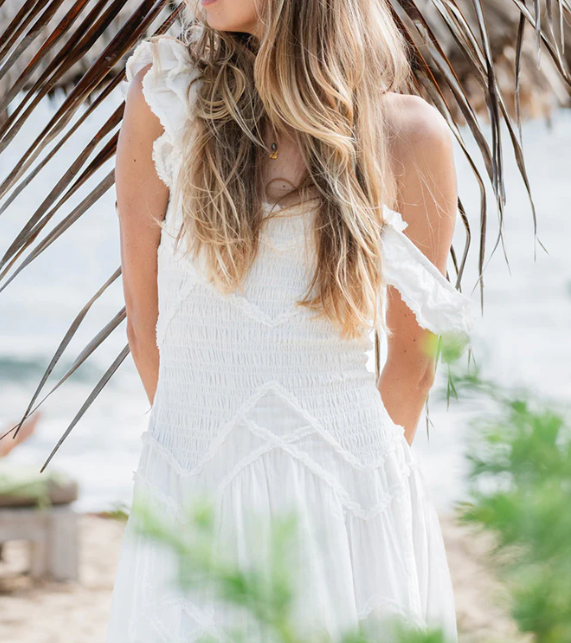 Love Shack Fancy Brin Dress - Bright White | Gabrielle's Biloxi Love Shack Fancy Brin Dress - Bright White | Gabrielle's Biloxi
