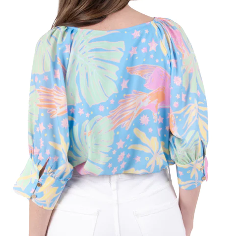 Emily McCarthy Celeste Crop - Parrot Party - Gabrielle's Biloxi