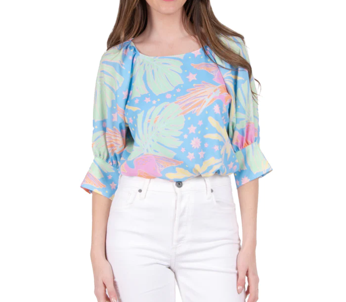 Emily McCarthy Celeste Crop - Parrot Party - Gabrielle's Biloxi