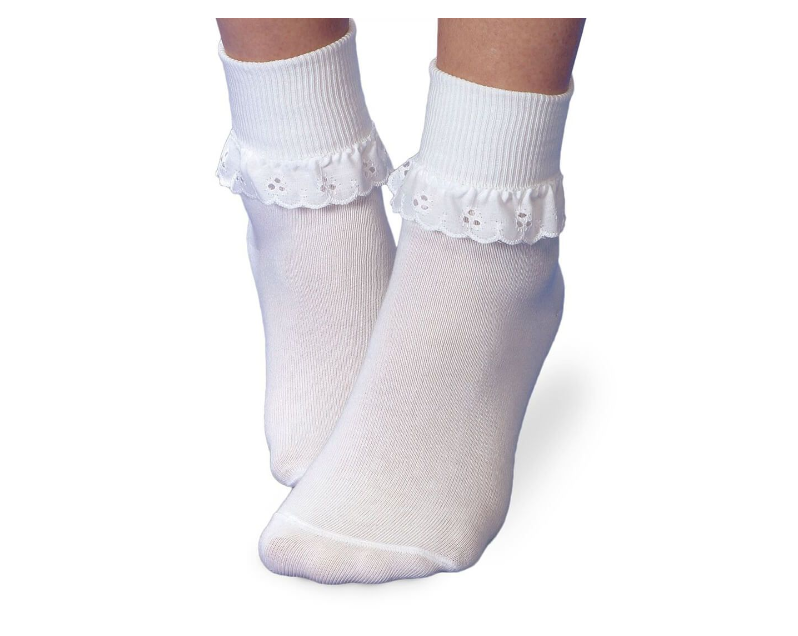 Jefferies Socks Eyelet Lace Turn Cuff Socks 1 Pair - Gabrielle's Biloxi