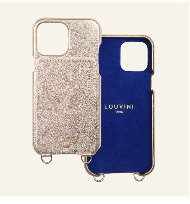 Louvini Coque Etui Lou Dore-Argente Metallise - IPHONE 15 PRO - Gabrielle's Biloxi