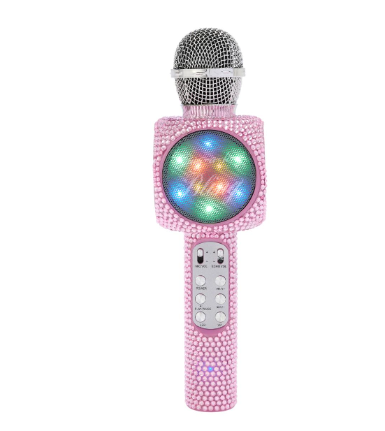 Pink Bling Karaoke Microphone & Bluetooth Speaker - Gabrielle's Biloxi