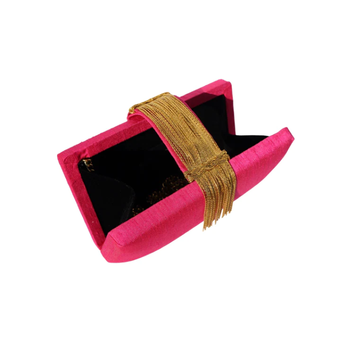Simitri Cranberry Sauce Fringe Clutch - Gabrielle's Biloxi