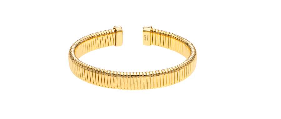 Janis Savitt Open Back Cobra Bracelet 3/8" Wide - Gold - Gabrielle's Biloxi