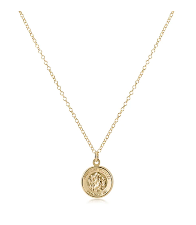 ENewton 16" Necklace Gold Protection Gold Disc - Gabrielle's Biloxi