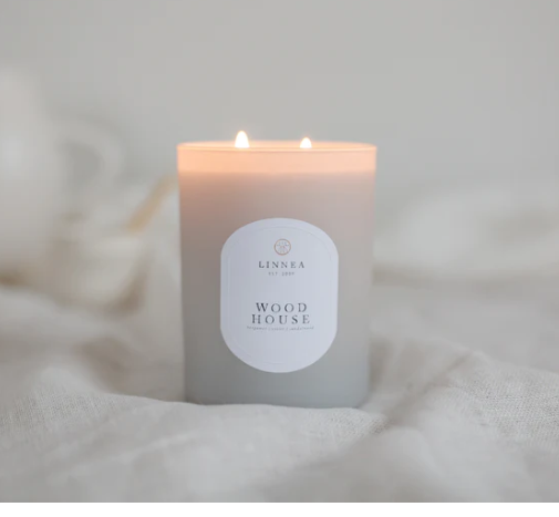 Linnea 2-wick Candle - Wood House - Gabrielle's Biloxi