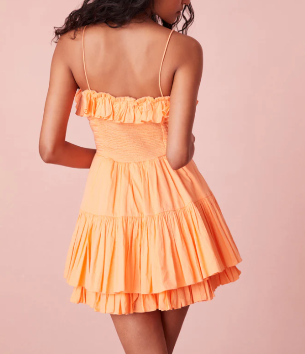 Love Shack Fancy Linny Dress - Tangerine - Gabrielle's Biloxi