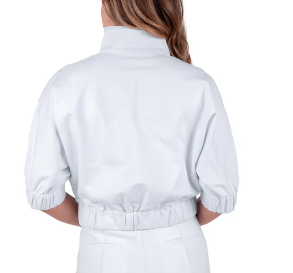 Emily McCarthy Poppy Crop - White Ponte - Gabrielle's Biloxi