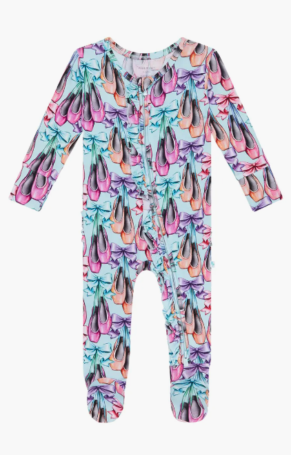 Posh Peanut Irina - Footie Ruffled Zippered One Piece - Gabrielle's Biloxi