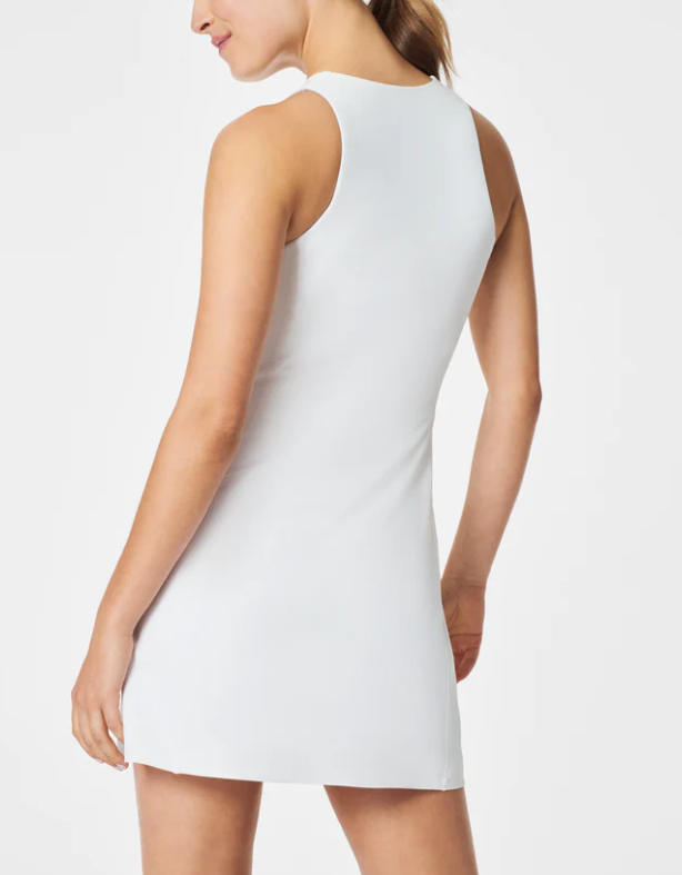 Spanx The Get Moving Zip Front Easy Access Dress - Vivid White - Gabrielle's Biloxi