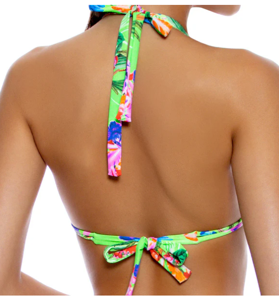 Luli Fama Triangle Halter Top Luli Tropics  - Multicolor - Gabrielle's Biloxi