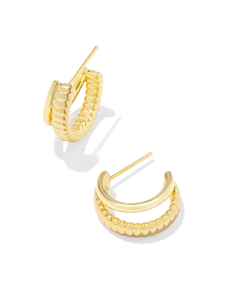 Kendra Scott Layne Huggie Earrings - Gold - Gabrielle's Biloxi