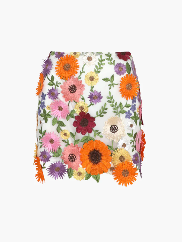 Adelyn Rae Tina 3D Multi Floral Skirt - Gabrielle's Biloxi