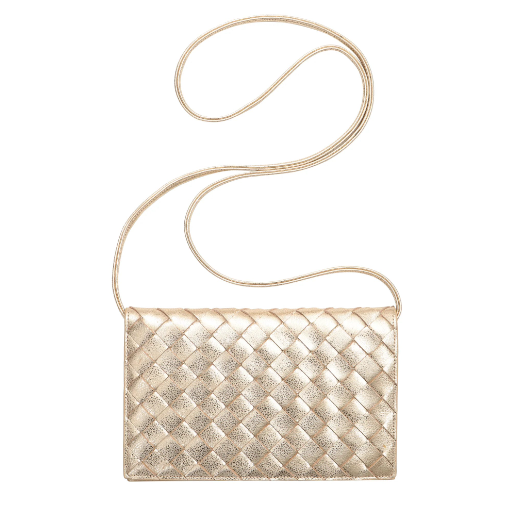 Keva Sibby Crossbody Clutch Wallet Hand Braided - Gold - Gabrielle's Biloxi