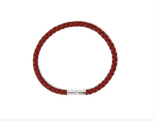 Keva Deep Red Braided Bracelet - Gabrielle's Biloxi