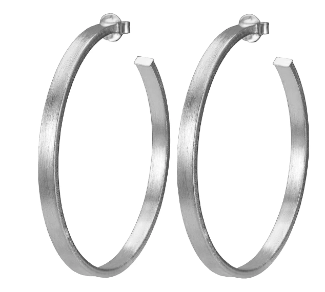 Sheila Fajl Small Lunaria Hoops - Silver - Gabrielle's Biloxi