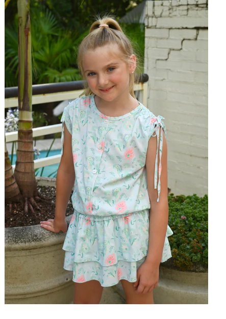 Girls Maggie Top - Pastel Paisley - Gabrielle's Biloxi