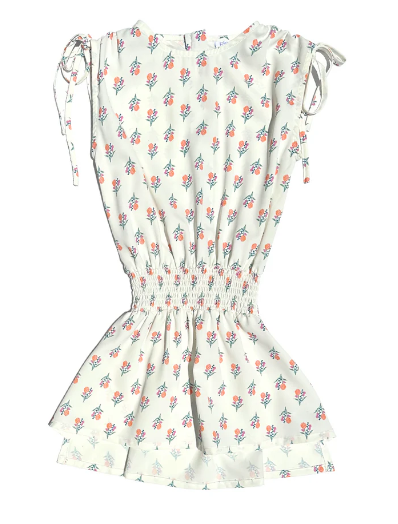 Girls Helen Dress - White Block - Gabrielle's Biloxi
