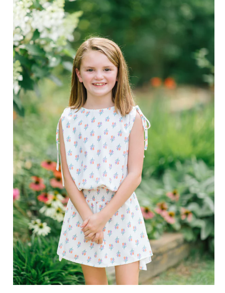 Girls Helen Dress - White Block - Gabrielle's Biloxi
