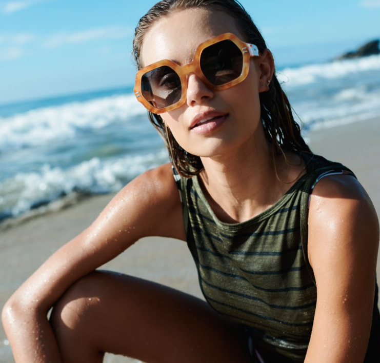 I-Sea Joni Honey Tort/Green Polarized Lens - Gabrielle's Biloxi