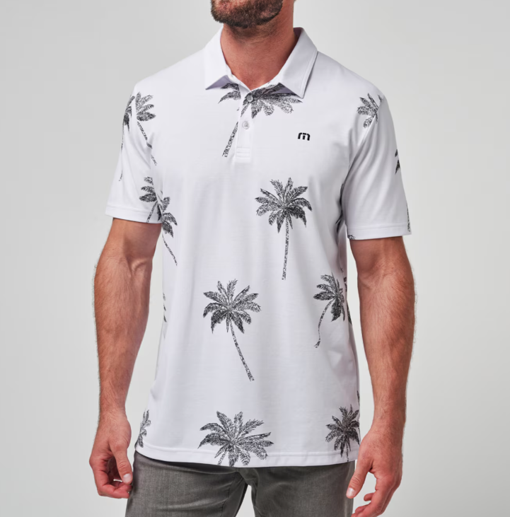 Travis Mathew Mesic Polo - White - Gabrielle's Biloxi
