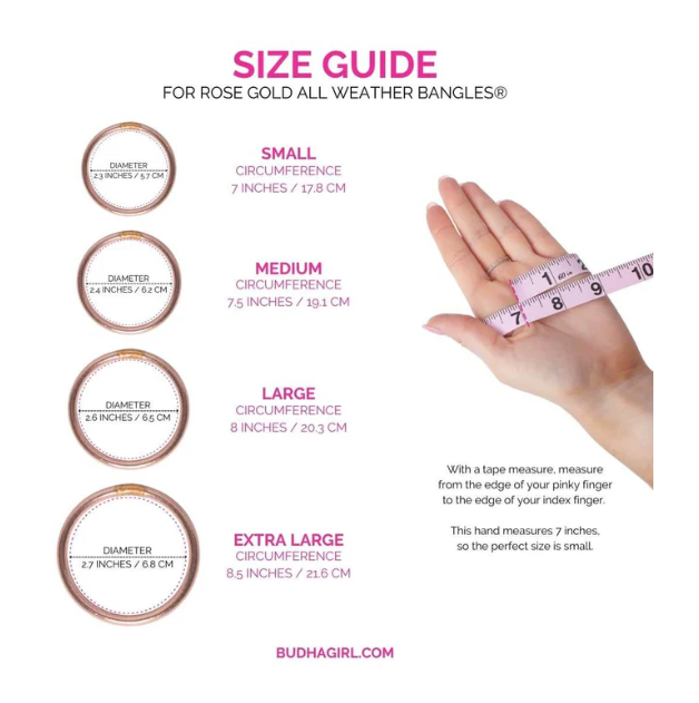 BuDhaGirl All Weather Bangles - Rose Gold - Gabrielle's Biloxi