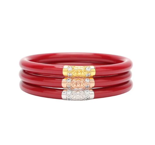 BuDhaGirl Three Kings Bangles Medium- Red - Gabrielle's Biloxi