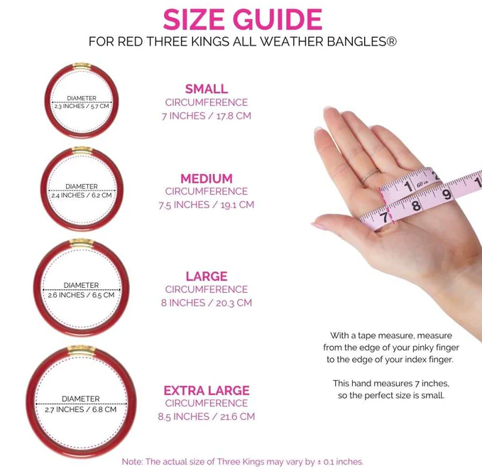 BuDhaGirl Three Kings Bangles Medium- Red - Gabrielle's Biloxi