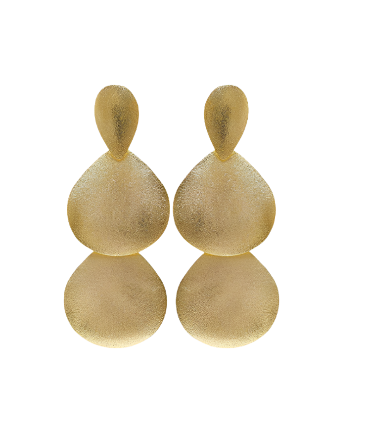 Sheila Fajl Melinda Earrings - Brushed Gold - Gabrielle's Biloxi