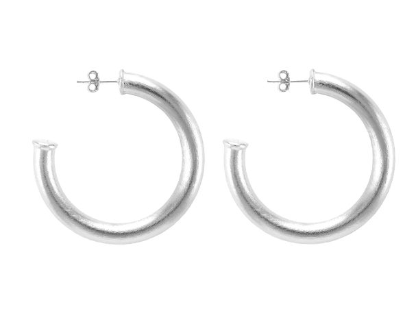 Sheila Fajl Chantal Hoops - Brushed Silver - Gabrielle's Biloxi