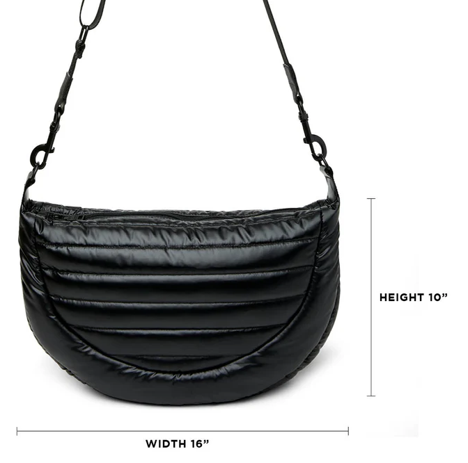 Think Royln Elton Hobo Cross Body (Black on Black) - Pearl Black - Gabrielle's Biloxi