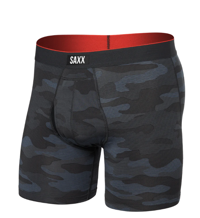 Saxx Multi-Sport Mesh Boxer Brief Fly - Remote Camo-Faded Black - Gabrielle's Biloxi