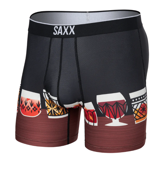 Saxx Volt Breathable Mesh Boxer Brief - Top Shelf Black - Gabrielle's Biloxi