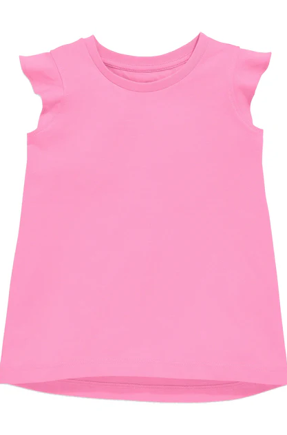 Girls Ruffle Shirt - Pink - Gabrielle's Biloxi