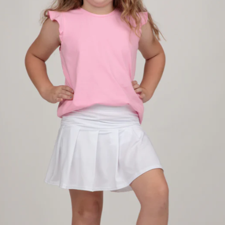 Girls Ruffle Shirt - Pink - Gabrielle's Biloxi