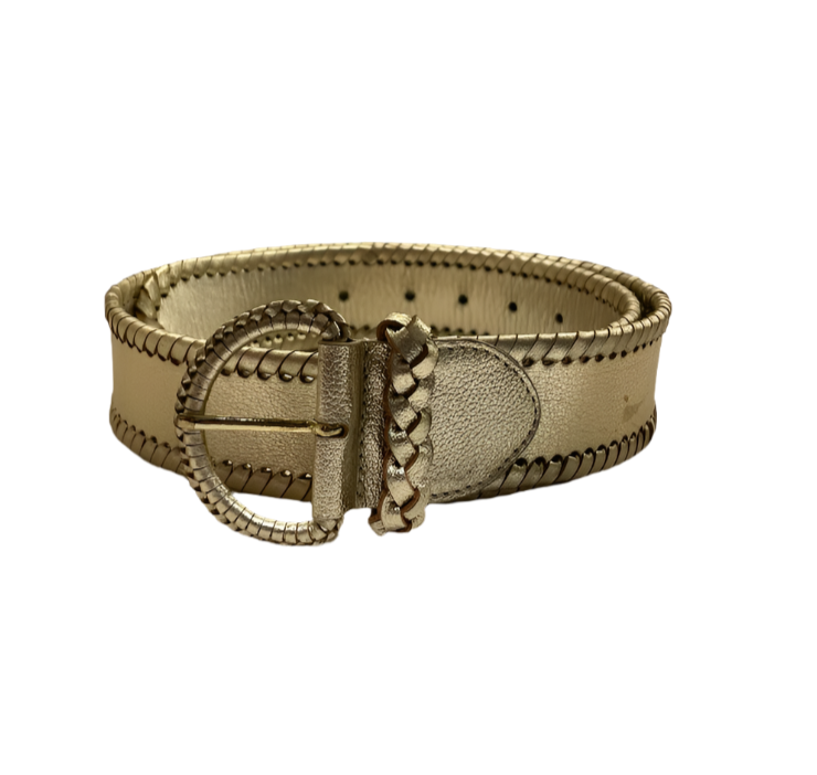 Lanhtropy Carol Leather Belt - Gold - Gabrielle's Biloxi